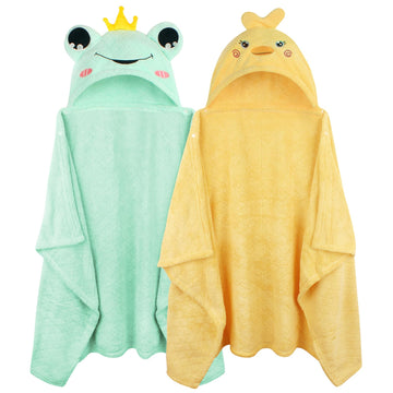 Toddler Bath Towel Hooded Kids Towels Bath Baby Towels With Hood For Boy Girl 0-5 Years, 2-Pack Soft Absorbent Baby Bath Towels