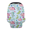 LedBack Car Seat Canopy Breastfeeding Cover, Infant Stroller Cover Carseat Canopy for Baby Girls Boys, Cute Dinosaurs Pattern