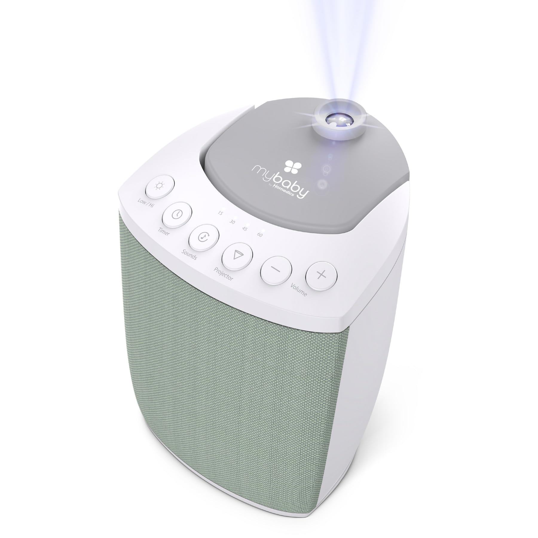 MyBaby SoundSpa Lullaby 2-in-1 Projector & Sound Machine with 8 Soothing Sounds, Adjustable Volume, Rotating Night Light Project