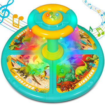 Sumapner Dinosaur Sit And Spin Toys For Toddlers 1 2 3 4 5 6 Years Old, Bigger Size, Christmas Birthday Gift For Kids Boys Girls
