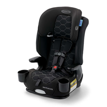 Graco Nautilus 2.0 LX 3-in-1 Forward Facing Car Seat, High Back Booster, Backless Booster Car Seat Featuring InRight & Latch, He