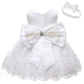 Nssmwttc Baby Girl Ball Gown Dress Infant Birthday Party Christmas New Year Dresses Toddler Christmas (White,6M)