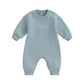 allshope Newborn Baby Boy Fall Outfit Romper Little Dude Embroidery Long Sleeve Jumpsuit Bodysuit Infant Winter Clothes (Blue, 0