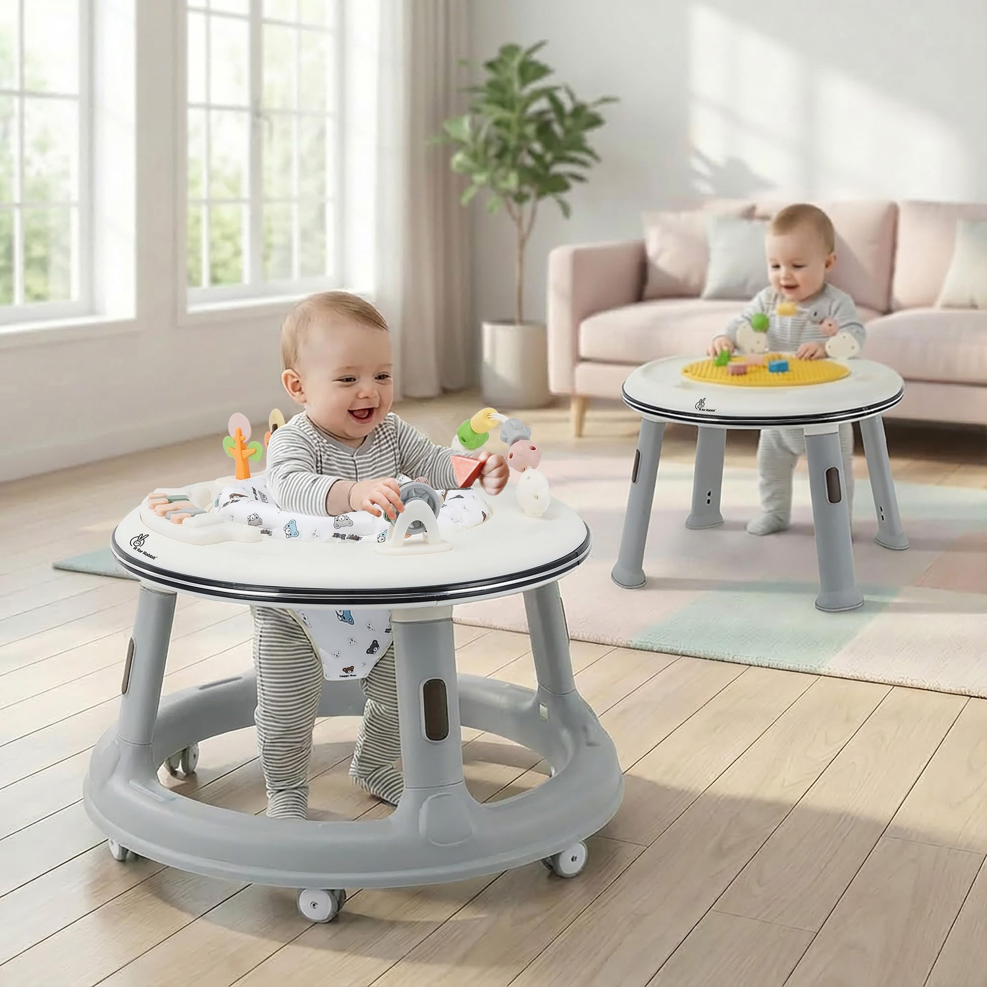 R For Rabbit Little Feet Hopper Baby Walker With Activity Table 2In1 Convertible Design For Kids 636 Months | Height Adjustme