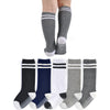 Epeius Knee High Socks With Non-Slip Grip Toddller Boys Girls Athletic Stripe Team Tube Socks For Soccer, Basketball, Baseball 5