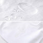 Pureborn Baby Boys Baptism Romper With Bonnet And Bib Long Sleeve Jumpsuit Christening Outfit 3 Pcs One-Piece Coverall White 9-1