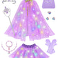 Phobby Princess Dress Up For Girls Aged 3 4 5 6, Light-Up Princess Cape & Skirt With Purse & Gloves, Girl Costume For Party Chri