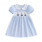 Toddler Baby Girl Sailboat Outfit Smocked Dresses Doll Collar Dress Cute Little Girls Summer Clothes (sail Boat Blue, 18-24 Mont