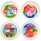 French Bull 4Pc Toddler Kids Feeding Melamine Tableware Flatware Bpa Free Dishwasher Safe, Durable Plate, Cup, Bowl, Divided Tra
