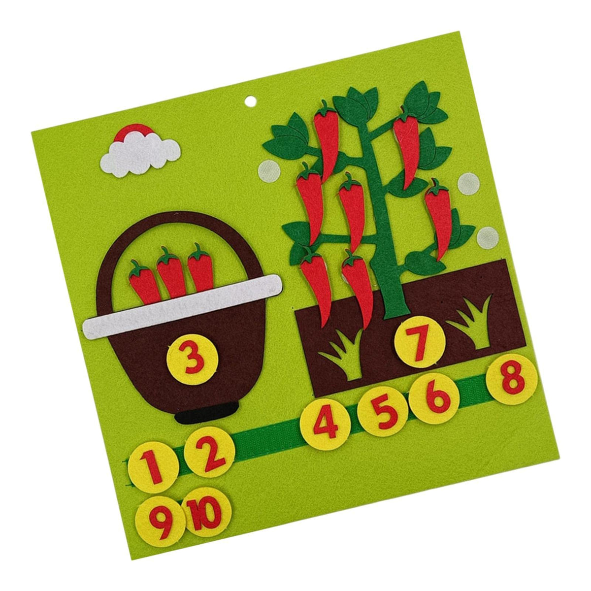 ATORSE Montessori Toys Math Toys Busy Board for Vegetables Activity Chili