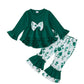 Kucnuzki Infant Baby Girl Clothes Baby Girls Clothing Cotton Baby Girl Stuff Purple Top Shirt Floral Pants Set Cute Baby Girl Gi