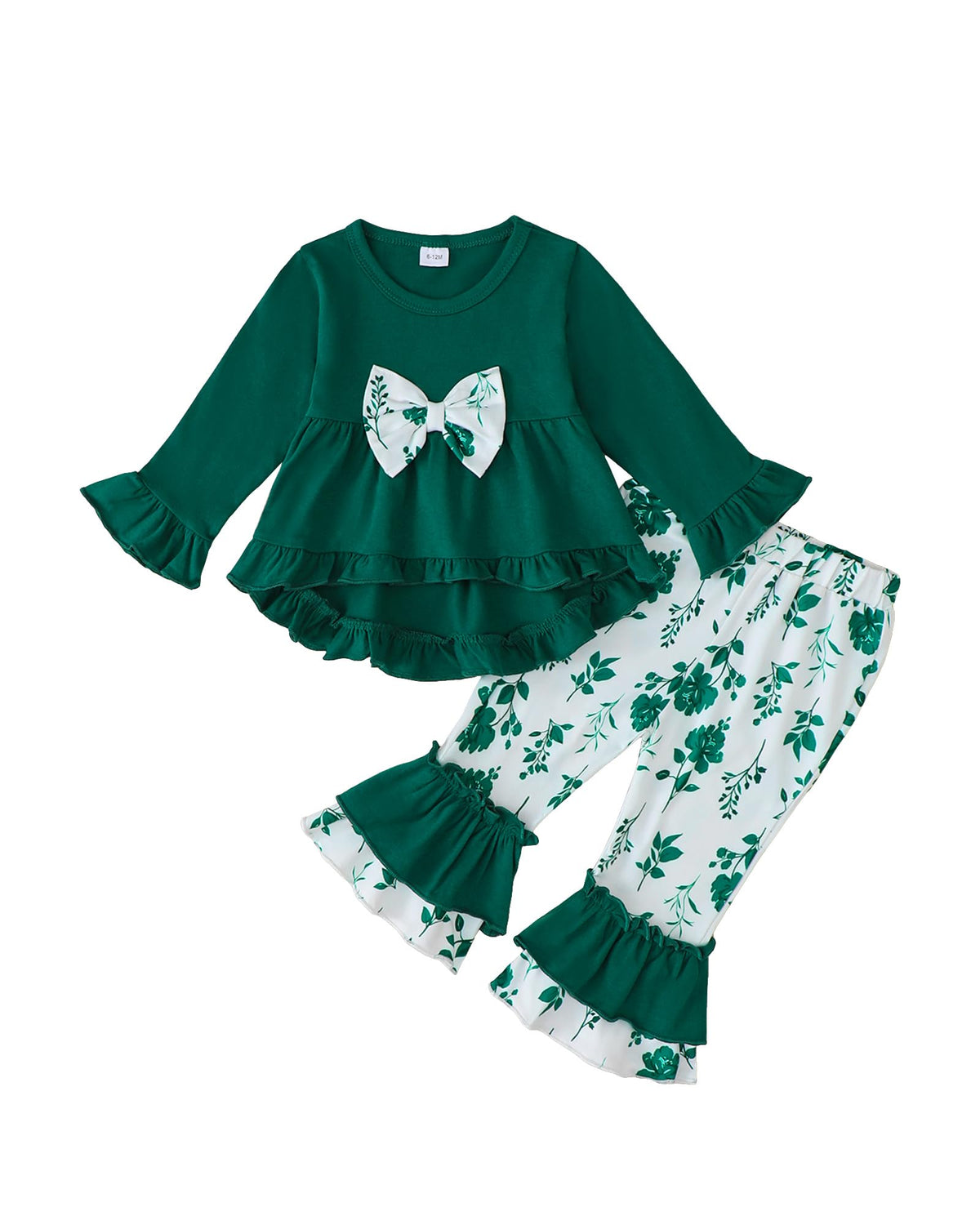 Kucnuzki Infant Baby Girl Clothes Baby Girls Clothing Cotton Baby Girl Stuff Purple Top Shirt Floral Pants Set Cute Baby Girl Gi