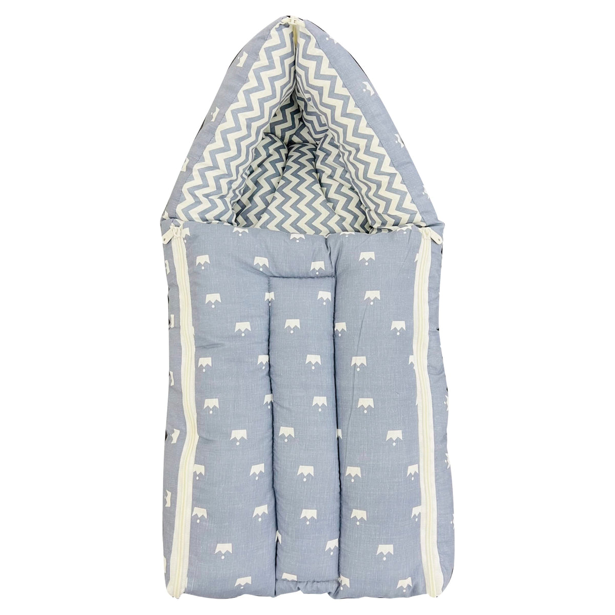 Fareto 100% Cotton | 3 in 1 Baby Bed | Sleeping Bag | Carry Bag Nest | New Born Bedding | New Born Baby Gift(06 Months, Crown G