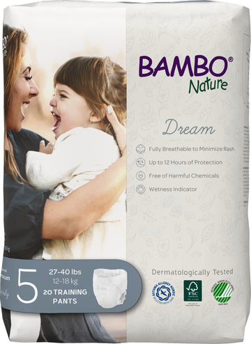 Bambo Nature Premium Training Pants (Sizes 4 To 6 Available), Size 5, 100 Count
