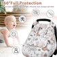 Caruili Car Seat Cover Baby Girl Boy, Warm Winter Carseat Cover For Baby, Kick-Proof Infant Car Seat Cover With Peep Window, Win