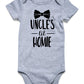 Funnycokid Infant Baby Boys Girls Uncle'S Lil Homie Grey Bodysuit Newborn Announcement Jumpsuit Funny Romper Gender Neutral Baby