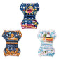 Alvababy 3 Pack Swim Diapers, Baby/Toddler/Infant Snap Adjustable Reusable Swim Diaper Baby Gift For Boy And Girl Small 3Swy42