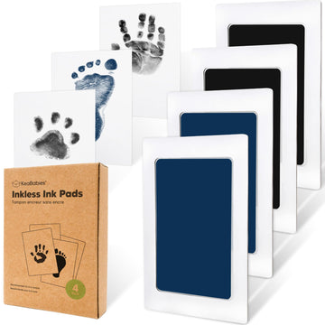 4-Pack Inkless Hand And Footprint Kit - Ink Pad For Baby Hand And Footprints - Dog Paw Print Kit,Dog Nose Print Kit - Baby Footp