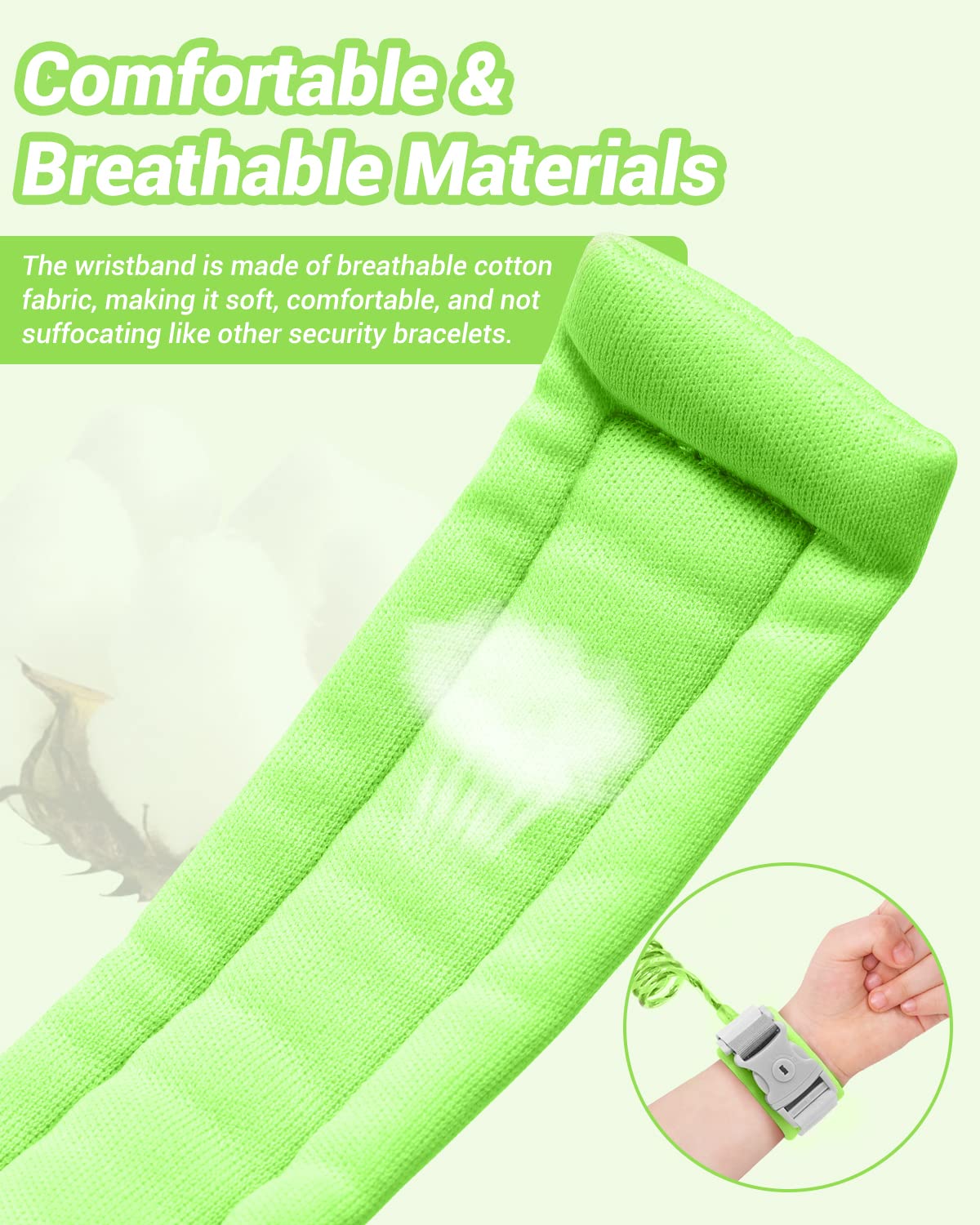Dr.Meter Kids Leash For Toddler, Reflective Anti Lost Wrist Link With Key & Lock, 8.2Ft Safety Wristband Child Walking Harness F