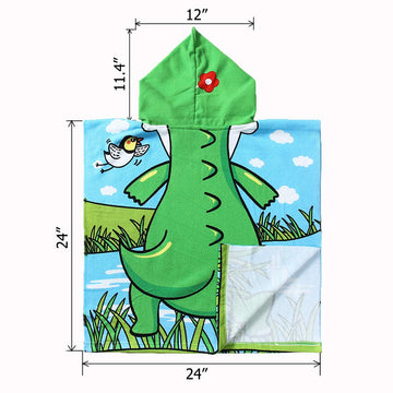Novforth Kids Beach Towel For Boys Girls, Alligator Hooded Bath Towel Wrap, Toddler Pool Towel With Hood