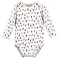 Hudson Baby Unisex Baby Cotton Long-Sleeve Bodysuits, Merry And Bright, 3-6 Months
