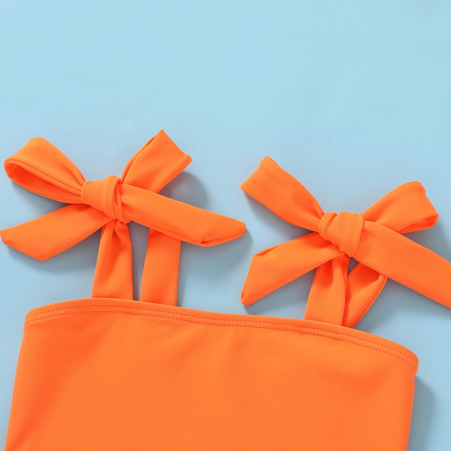 Younger Tree Toddler Girls Two Pieces Swimsuit Color Block Stripe Swimwear Summer Beach Bathing Suit 18M-5T(Yellow#Flower 4-5T)