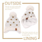 Jangannsa Knitted Baby Hat Scarf Set Winter Warm Boys Girls Beanie Fleece Lining Toddler Kids Hats With Pompom (Beige Dots Hat,