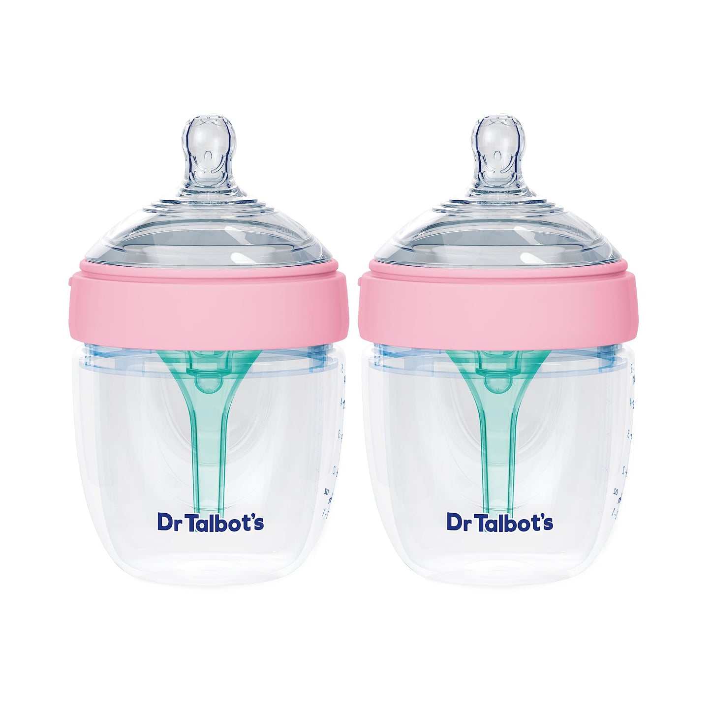 Dr. Talbot'S Silicone Anti-Colic Bottles - (2-Pack) Self-Sterilizing Baby Bottles For Newborns - 5 Oz - Pink