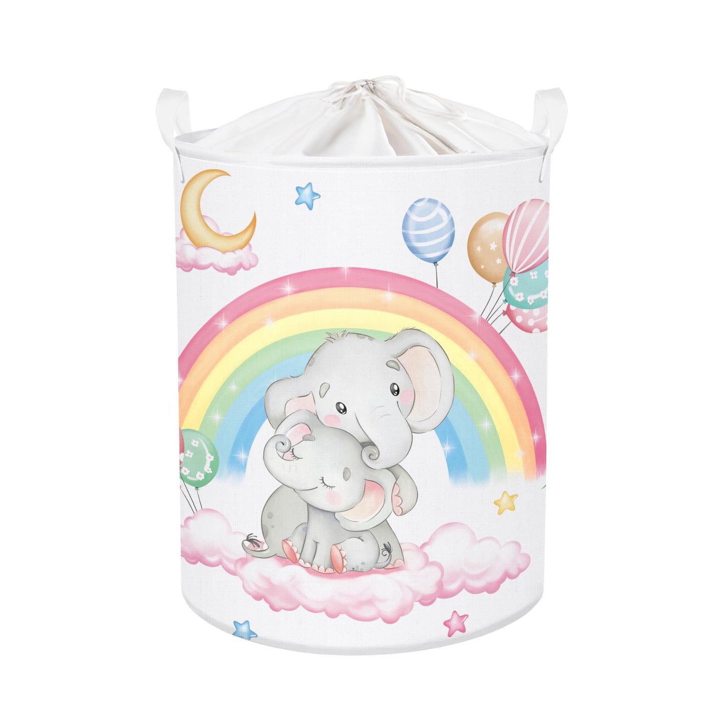 HUUMONSS Rainbow Animals Baby Laundry Hamper Collapsible Clothes Kids Storage Basket Large Girls Gift Toy Box Bin for Bedroom, E