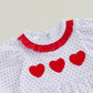 Doisbetthsay Baby Girl Romper Long Sleeve Jumpsuit Hearts Infant Newborn Clothes My First Valentines Baby Girl Outfit (Heart Red