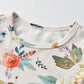 3Pcs Baby Girl Clothes Ruffle Floral Shirt Tops Pants Headband Outfit Sets (Yellow, 6-9 Months)