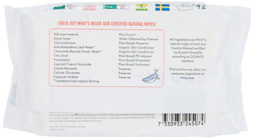 Naty Eco-Sensitive Toddler Wipes - Resealable Top - 42 Ct