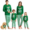 Iffei Matching Family Christmas Pajamas Sets Holiday Pj'S With Elf Printing Long Sleeve Tee And Striped Pants With Pocket 10-11