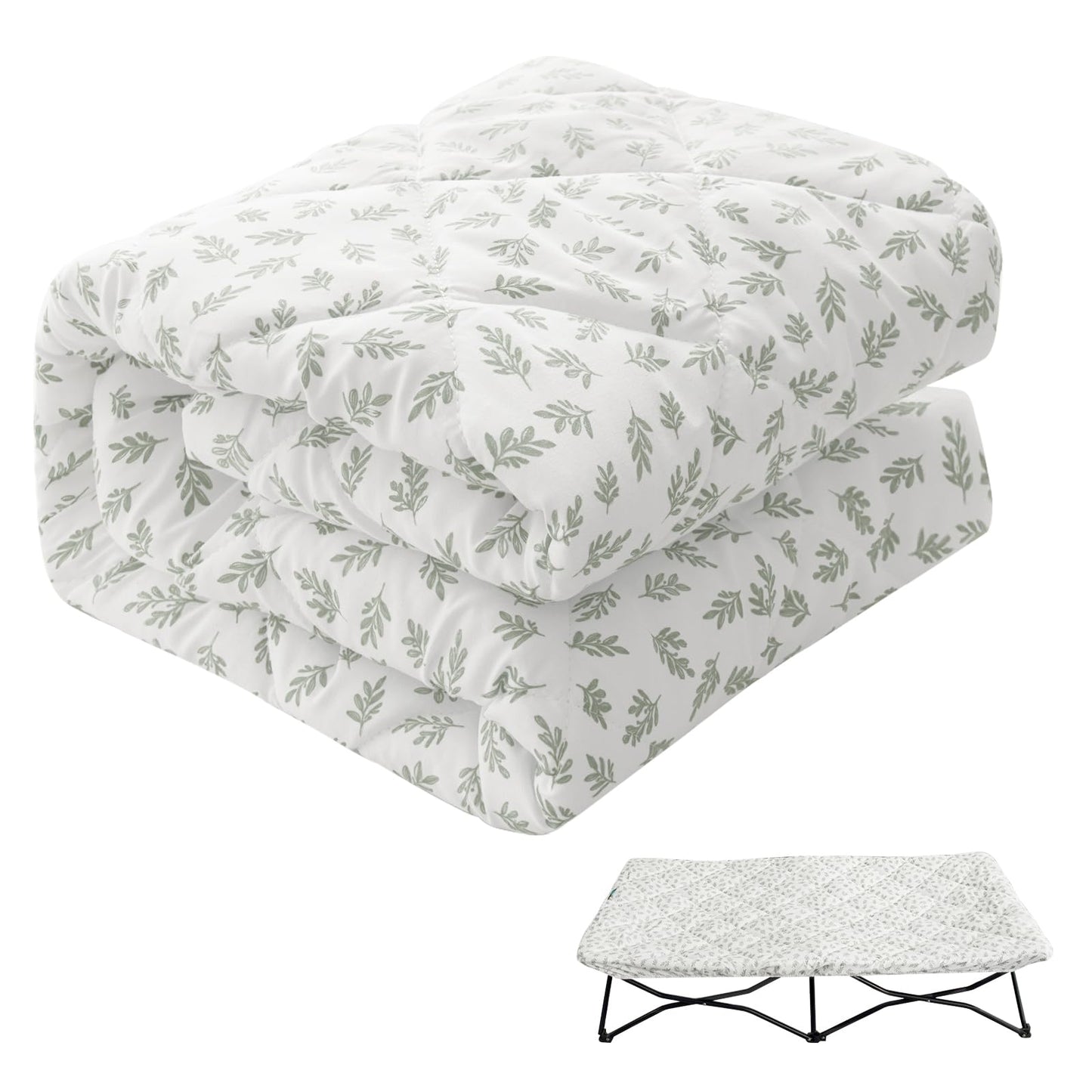 Sheet For Regalo My Cot Portable Toddler Bed, Joovy Travel Cot (Sheet Only, Bed Not Included), Quilted Soft Padded Cover, 48''