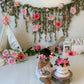 Vividsun Adjustable Flower Crown Floral Headpiece Floral Crown Wedding Festivals Photo Props (Baby Pink)