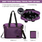 Lovevook Diaper Bag Tote, Large Baby Tote Bag, Travel Diaper Tote For Mom And Dad With Changing Pad And First Aid Bag,Purple