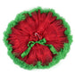 Baby Girls Tutu Skirt Princess Fluffy Soft Chiffon Ballet Birthday Party Pettiskirt Red-Green S