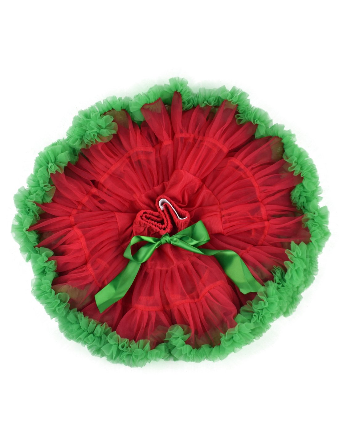 Baby Girls Tutu Skirt Princess Fluffy Soft Chiffon Ballet Birthday Party Pettiskirt Red-Green S