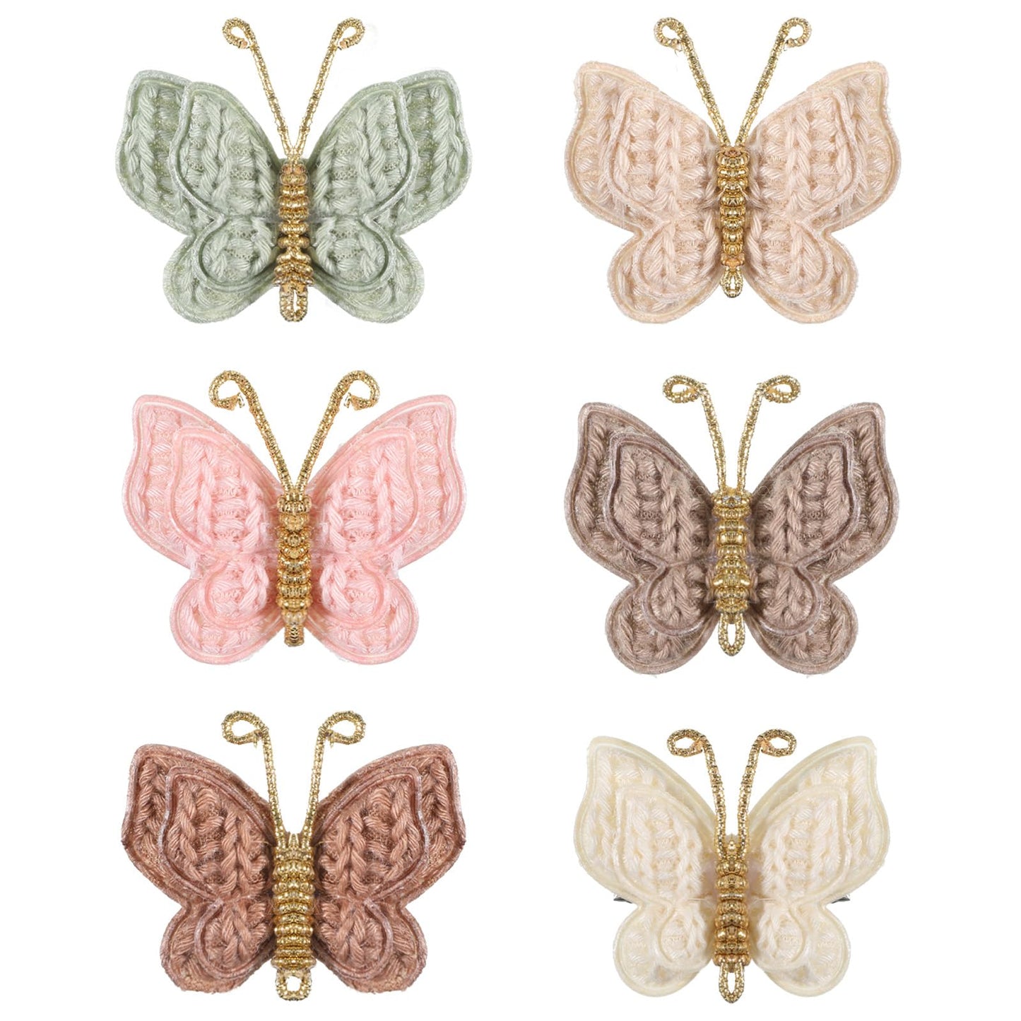 Toddler Hair Bows, 6pcs Bow Clips for Baby Girls, Mini Butterfly Clips Hair Accessories for Infants Baby Kids Fine Hair