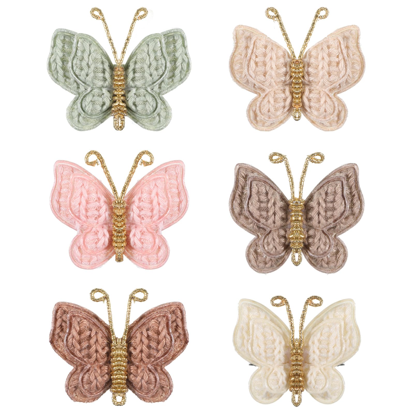 Toddler Hair Bows, 6pcs Bow Clips for Baby Girls, Mini Butterfly Clips Hair Accessories for Infants Baby Kids Fine Hair