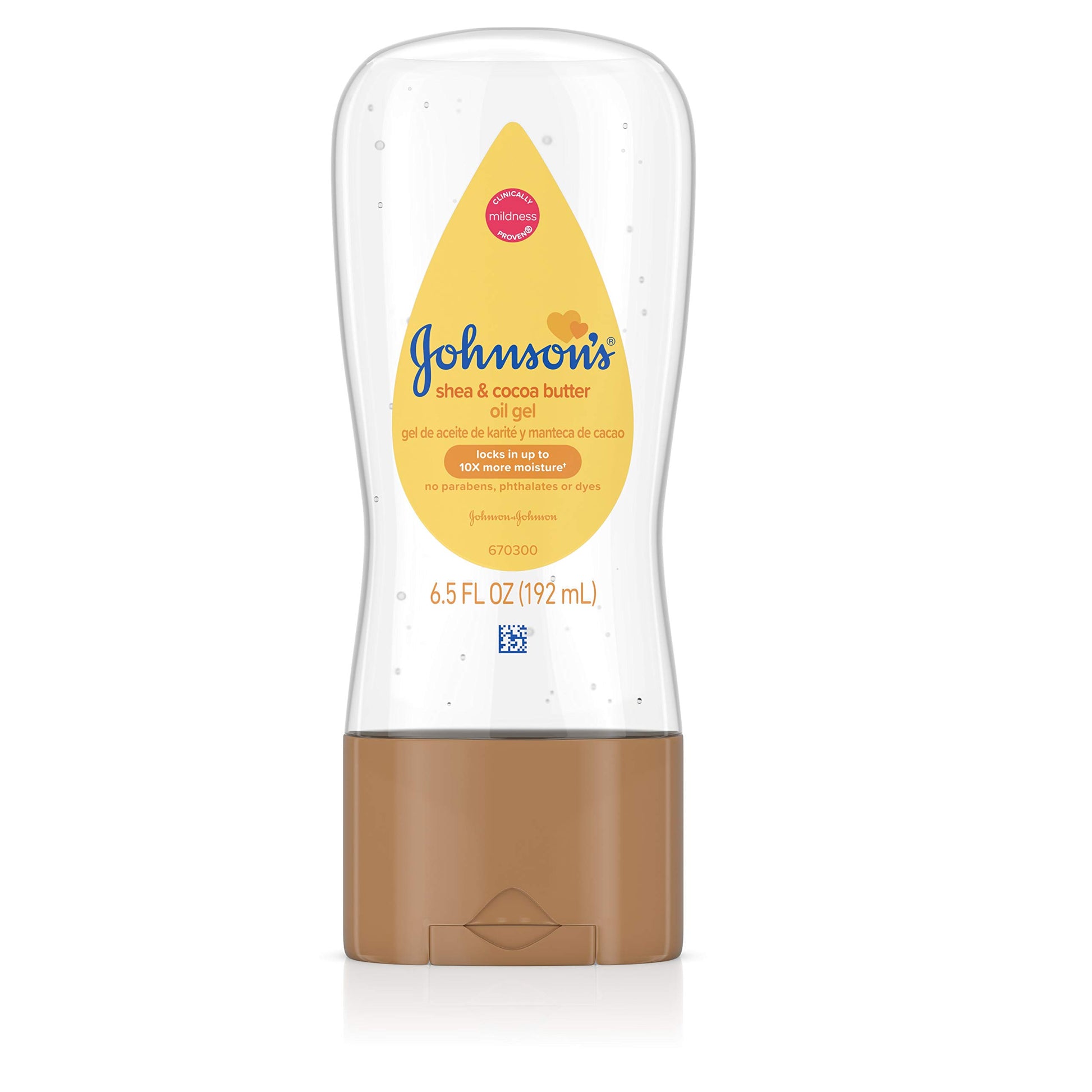 Johnsons Baby Oil Gel with Shea & Cocoa Butter for Baby Massage, 6.5 Fluid Ounce