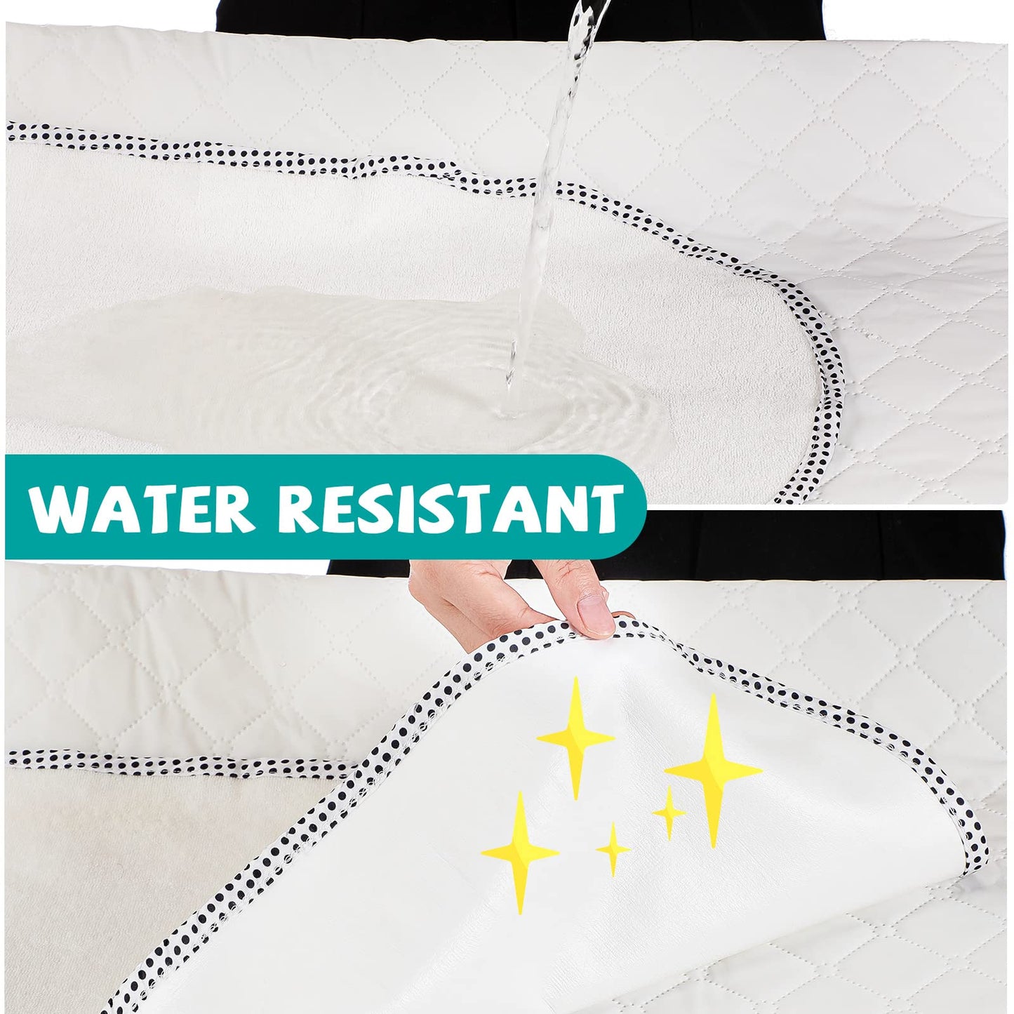 12 Pack Baby Waterproof Changing Pad Liners Portable Baby Changing Mat Soft Flannel Cotton Changing Table Cover Liners Reusable