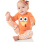 Judanzy Christmas And Halloween Baby And Toddler Leg Warmers For Girls And Boys (Newborn, White With Orange Dots)