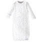 Touched by Nature Unisex Baby Organic Cotton Gowns, Little Giraffe, Preemie/Newborn