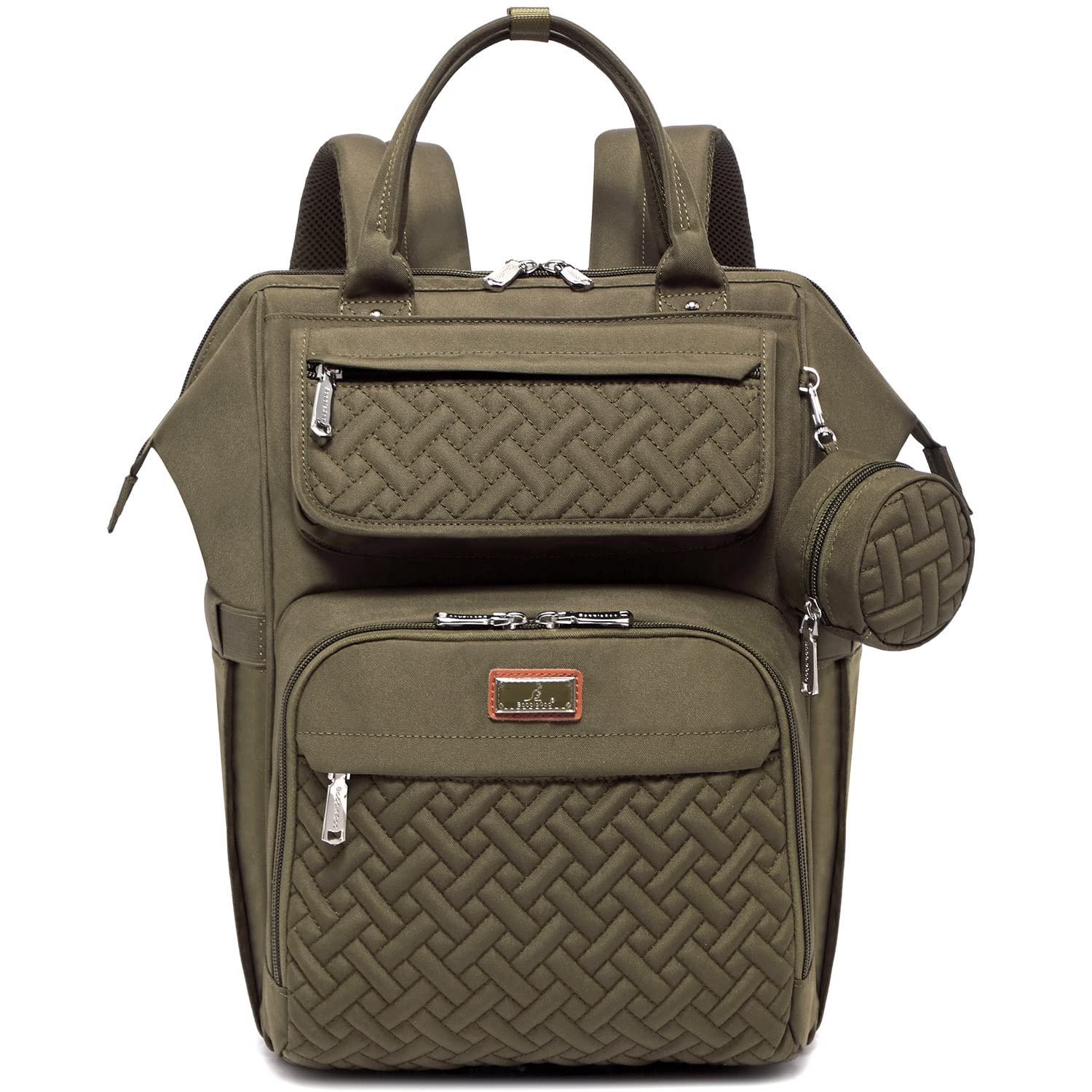 Diaper Bag Backpack, Babbleroo Multifunction Large Baby Bags With Changing Pad & Stroller Straps & Pacifier Case, Unisex Stylish