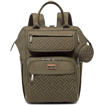 Diaper Bag Backpack, Babbleroo Multifunction Large Baby Bags With Changing Pad & Stroller Straps & Pacifier Case, Unisex Stylish