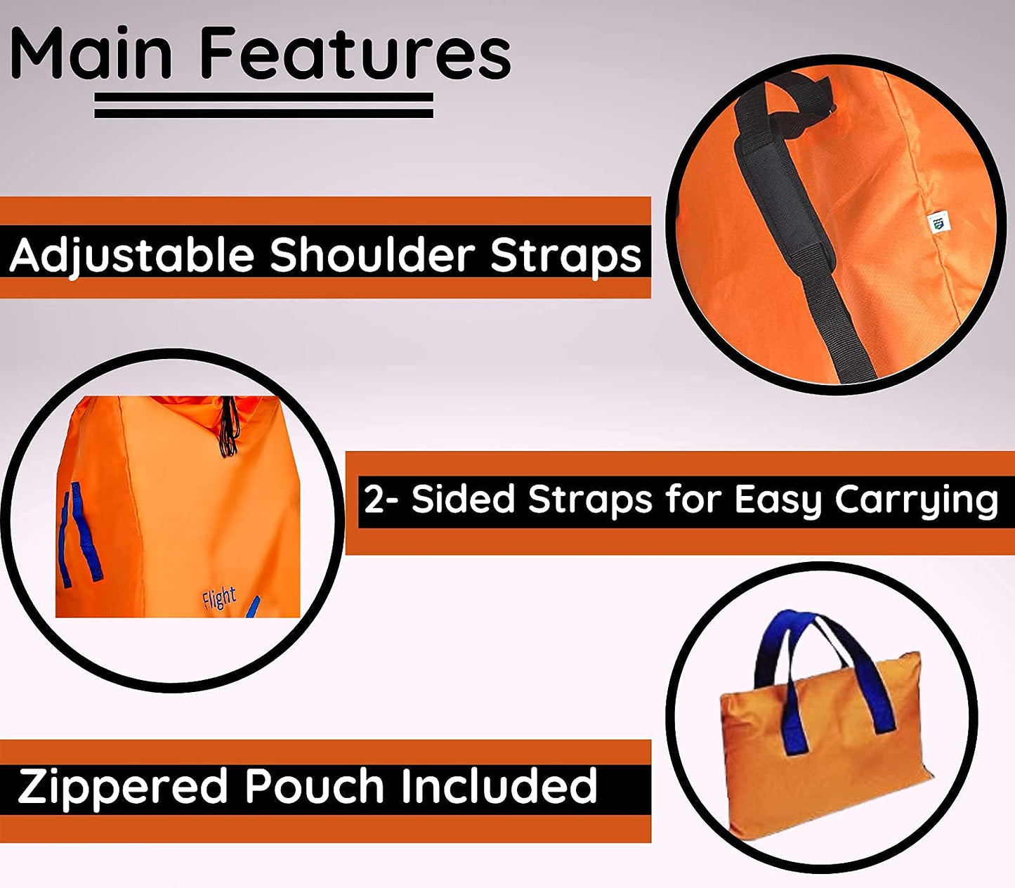 Alnoor Usa Gate Check Bag For Single & Double Stroller Travel Bag For Air Plane | Extra Large & Ultra Durable - Includes Padded