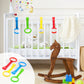 Kalamanda Baby Pull Up Rings, 4 Pcs Baby Pull Up Bar For Playpen,Standing Walker Crib Pull Rings For Toddler Kids Children Walki