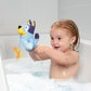 Toomies Bluey Swimming Bath Toy - Bluey Toys Includes Attached Seahorse Baby Toy and Swims on Back or Front - Toddler Bath Toys