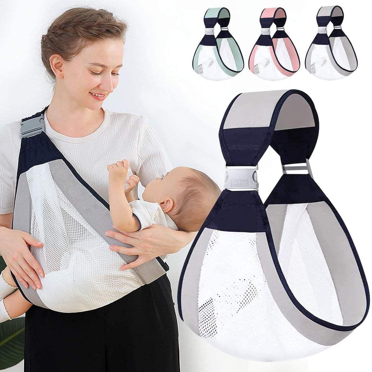 MUREN Kids Baby Carrier Adjustable Sling Wrap for New born03 Years, Lightweight and Breathable Mesh Cloth, Size Upto 3 YearsRa